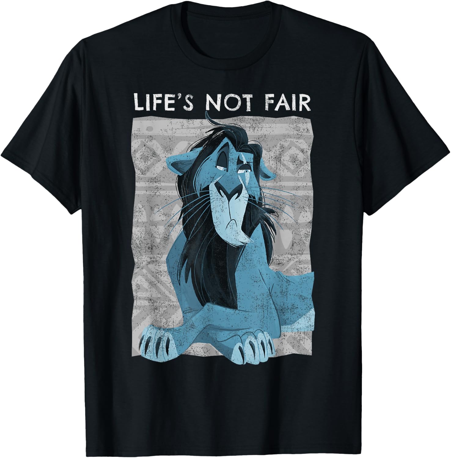 Disney The Lion King Scar Life's Not Fair Portrait T-Shirt - T-Shirt | Black