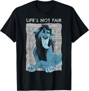 Disney The Lion King Scar Life's Not Fair Portrait T-Shirt - T-Shirt | Black