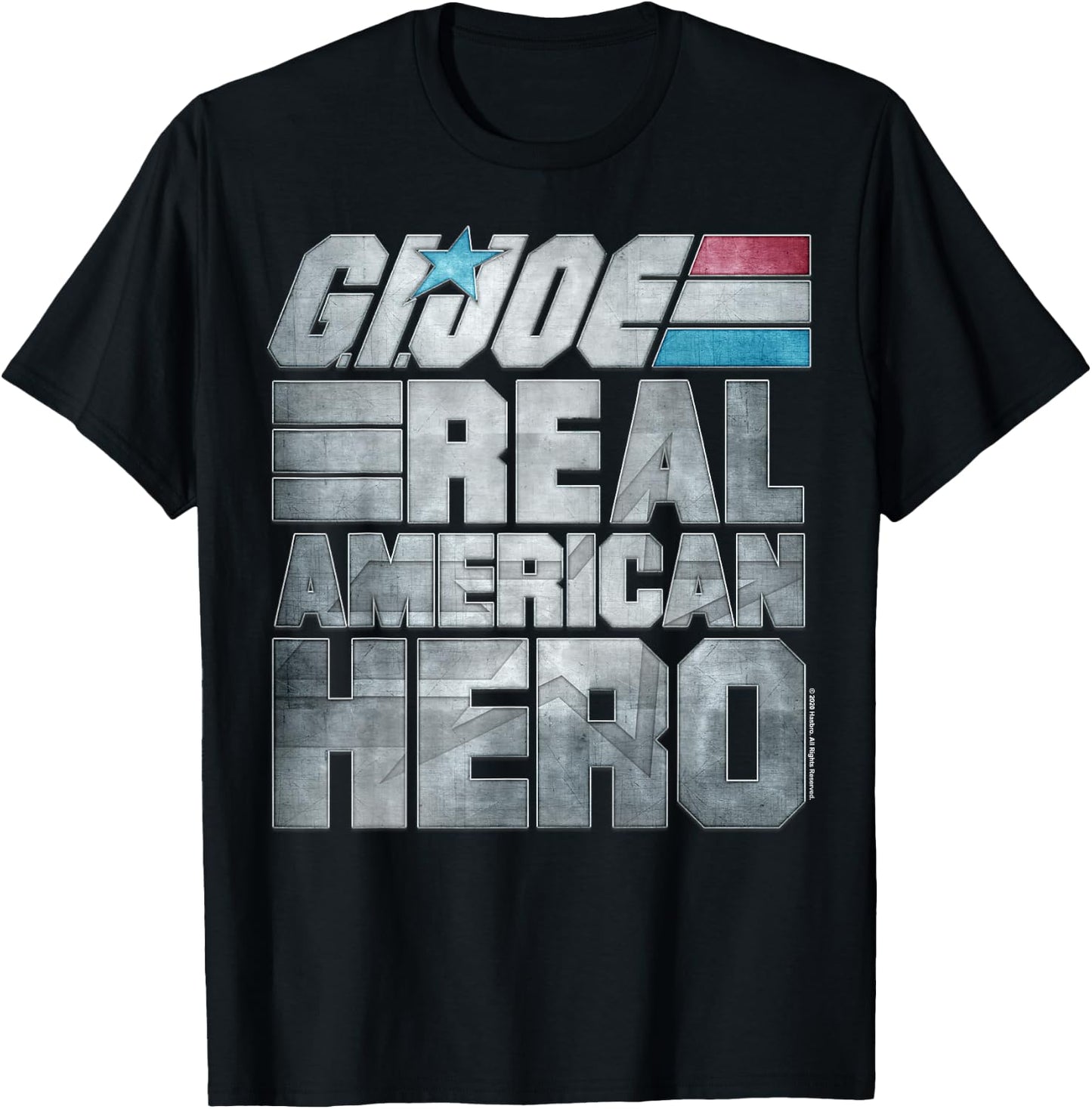 G.I. Joe Real American Hero Metallic Block Logo T-Shirt - T-Shirt | Black