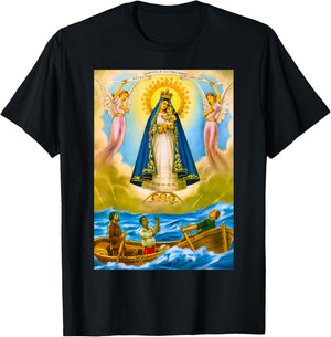 AfroCuban Religious Virgin Caridad del Cobre Cuba Santeria Oshun -Adults Black T-Shirt - T-Shirt | Black