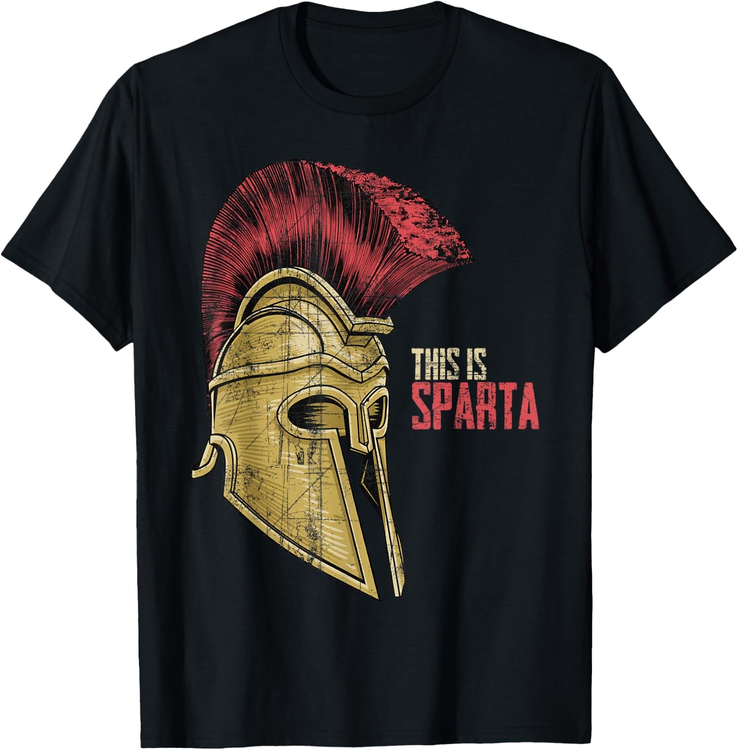 This is Sparta Warrior Helmet T-Shirt - T-Shirt | Black