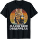 Cat Vintage Funny IPA Beer Drinking Retro Men Dad Mom Women T-Shirt - T-Shirt | Black