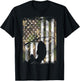 Camo American Flag Fish Fishing Patriotic Fisherman Gift T-Shirt - T-Shirt | Black