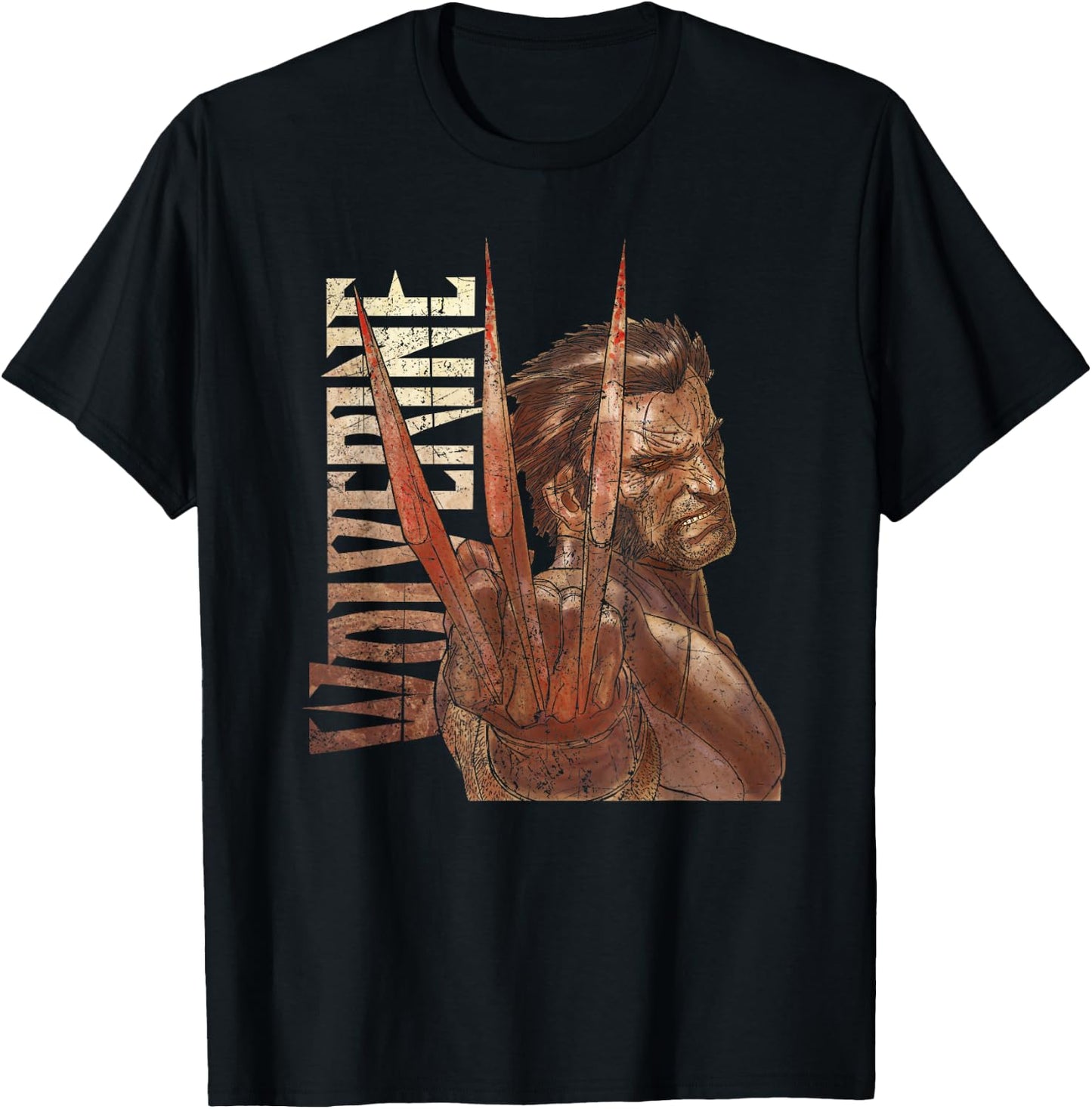 Marvel X-Men Wolverine Three Claws T-Shirt - T-Shirt | Black