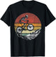 Skeleton Riding Bicycle Vintage Mountain Biking Skeleton T-Shirt - T-Shirt | Black