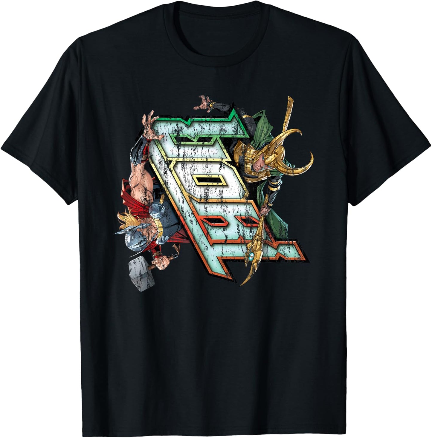 Marvel Thor vs. Loki Comic Book T-Shirt - T-Shirt | Black