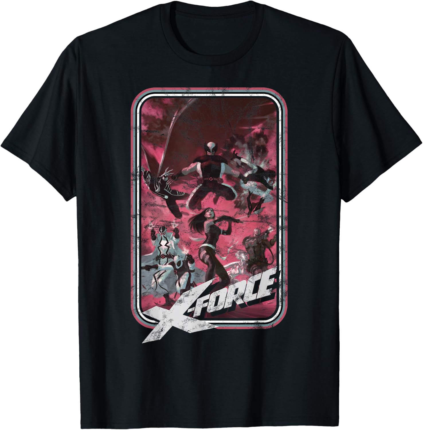 Marvel X-Force Group Shot Action Pose Poster T-Shirt - T-Shirt | Black