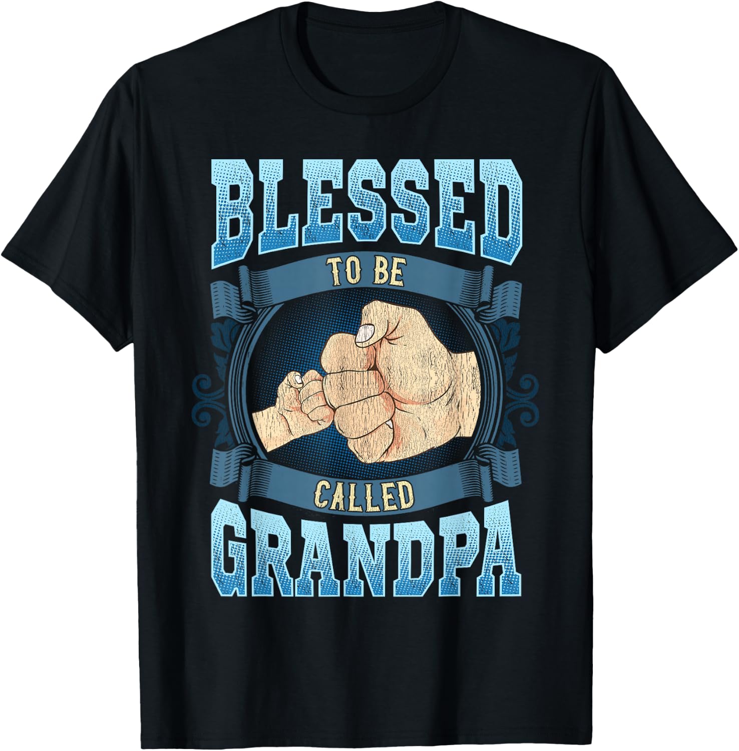 Blessed To Be Called Grandpa Gifts Grandpa Fathers Day T-Shirt - T-Shirt | Black