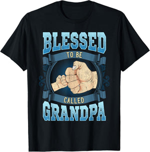 Blessed To Be Called Grandpa Gifts Grandpa Fathers Day T-Shirt - T-Shirt | Black