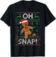 Oh Snap Gingerbread Man Christmas Funny Cookie Baking Xmas T-Shirt - T-Shirt | Black