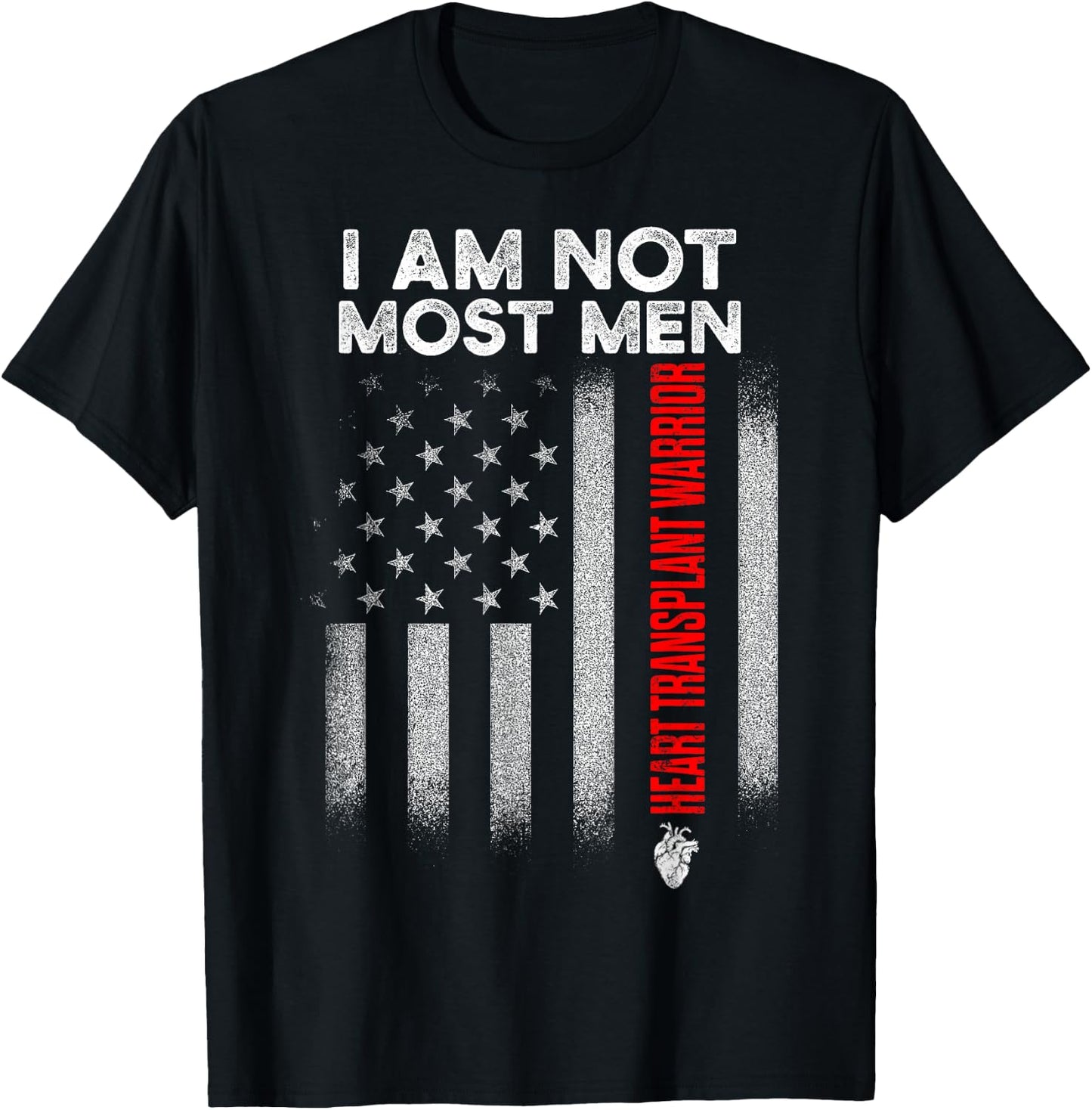 Heart Transplant Recipient America Surgery Survivor T-Shirt - T-Shirt | Black