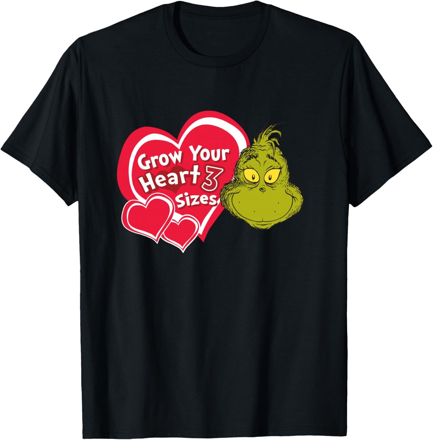 Dr. Seuss Grinch Grow Your Heart T-Shirt - T-Shirt | Black