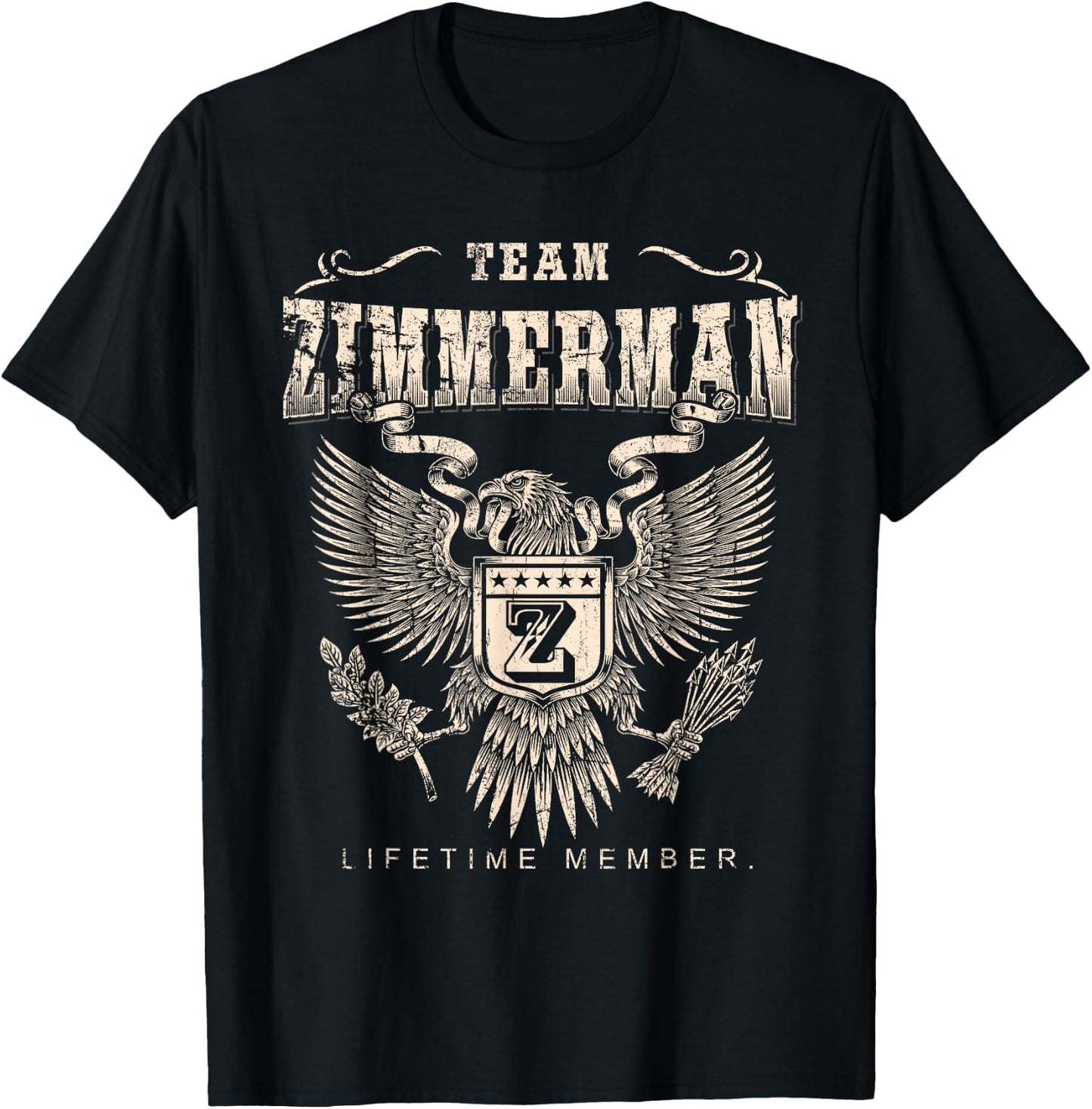 Team Zimmerman Family Name Lifetime Member T-Shirt - T-Shirt | Black