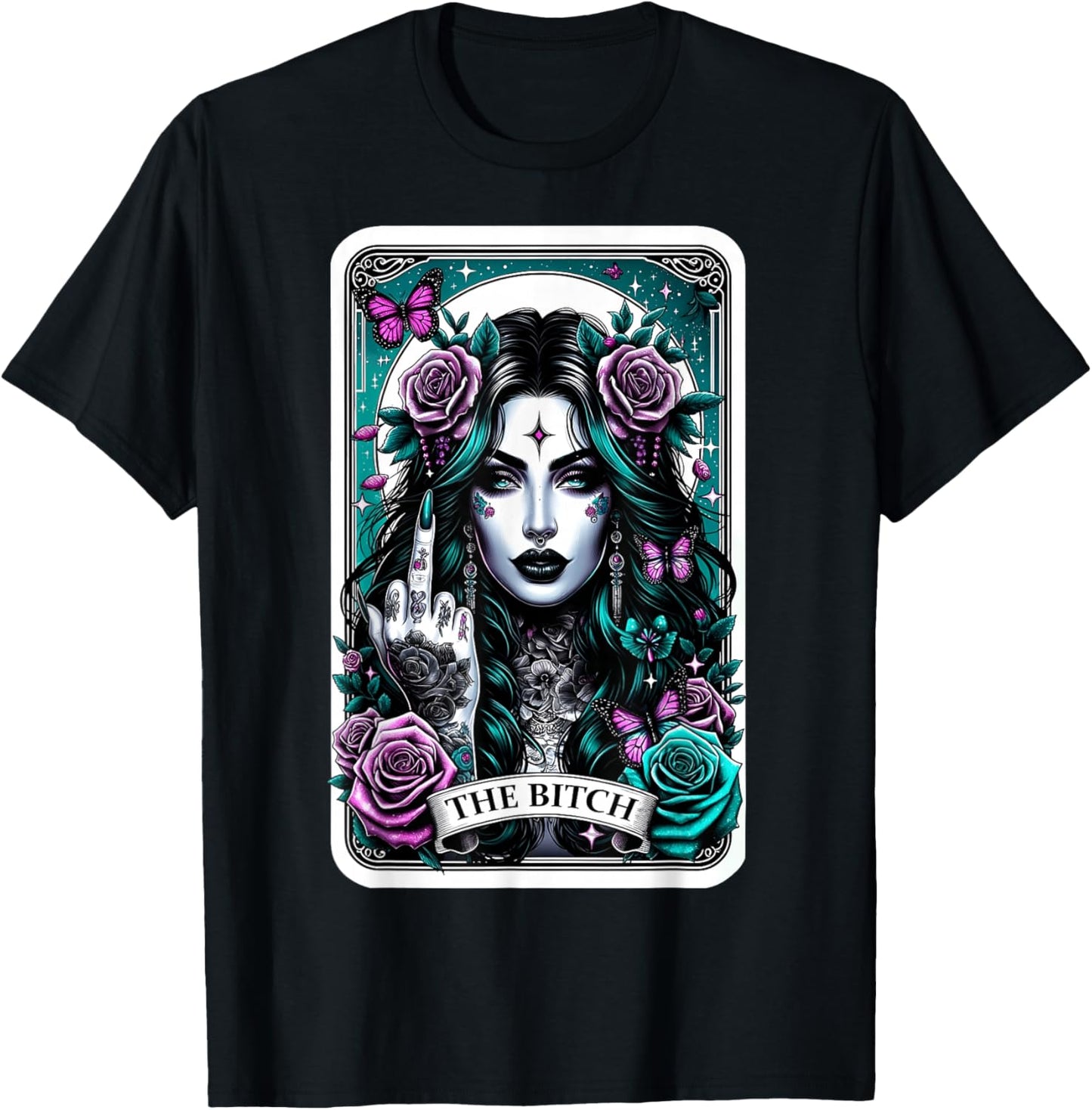 The Bitch Tarot Card T-Shirt - T-Shirt | Black