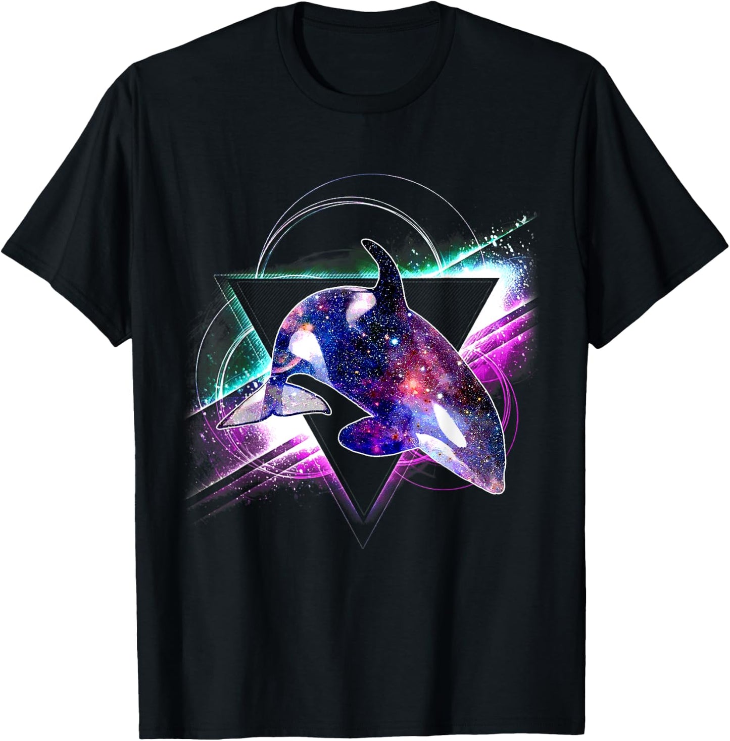Aesthetic Galaxy Killer Whale T-Shirt - T-Shirt | Black