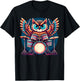 Cute Owl Playing Drums Owls Drummer Music T-Shirt - T-Shirt | Black