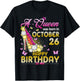 A Queen Was Born In October 26th Happy Birthday To Me 26 T-Shirt - T-Shirt | Black