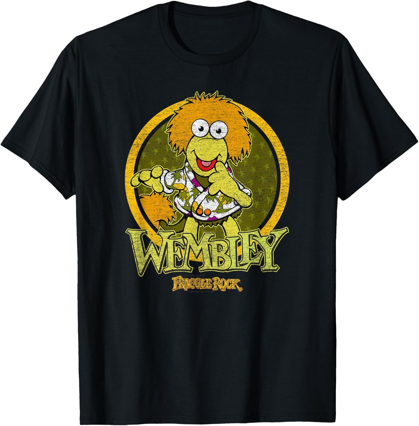 Fraggle Rock Wembley Circle T-Shirt - T-Shirt | Black