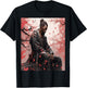 Black Samurai African Yasuke Meditating Under Cherry Blossom T-Shirt - T-Shirt | Black