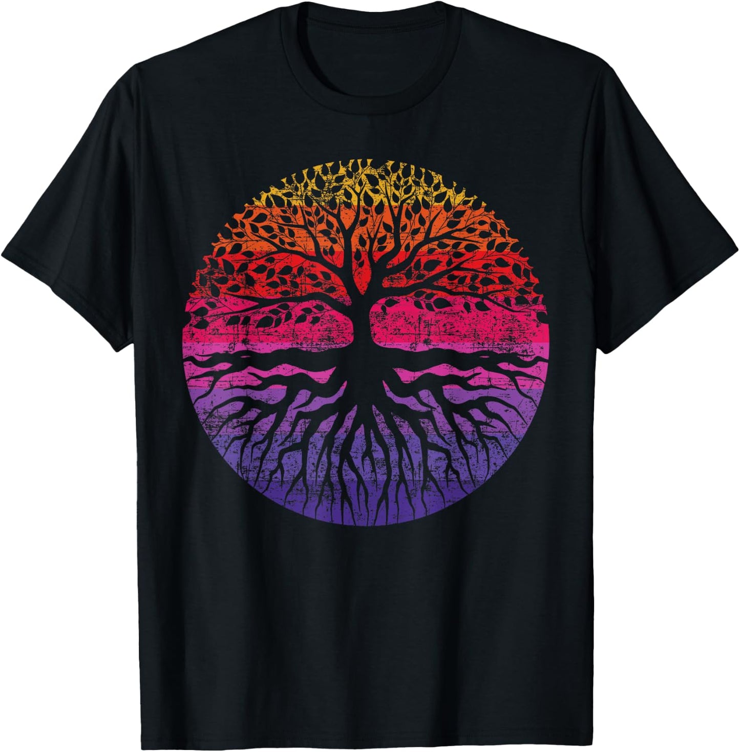 Tree Outdoor Leaves Wildlife Forest Nature T-Shirt - T-Shirt | Black