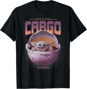 Star Wars The Mandalorian The Child Precious Cargo Purple T-Shirt - T-Shirt | Black