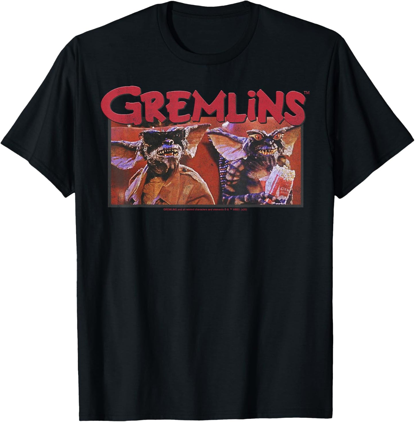 Gremlins at The Movies Portrait T-Shirt - T-Shirt | Black