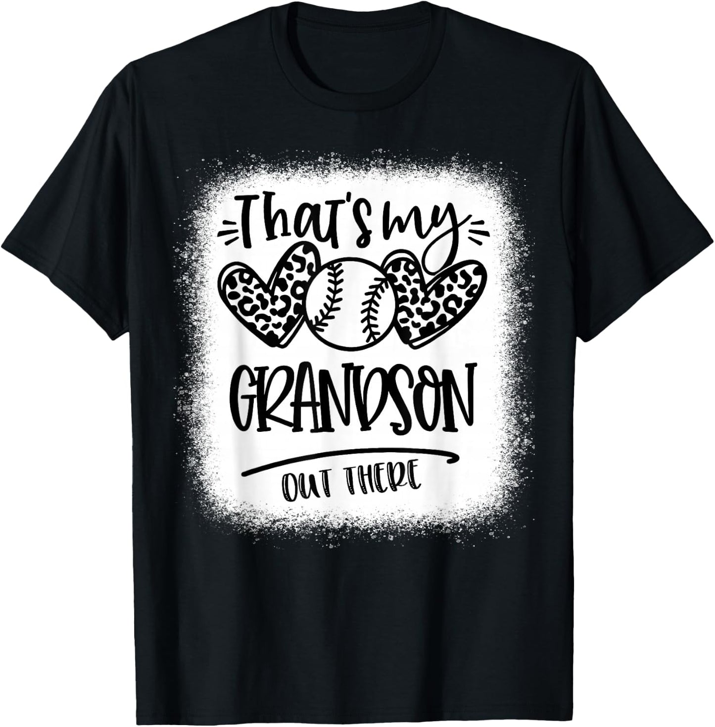 That's My Grandson out There Baseball Grandma & Grandpa T-Shirt - T-Shirt | Black