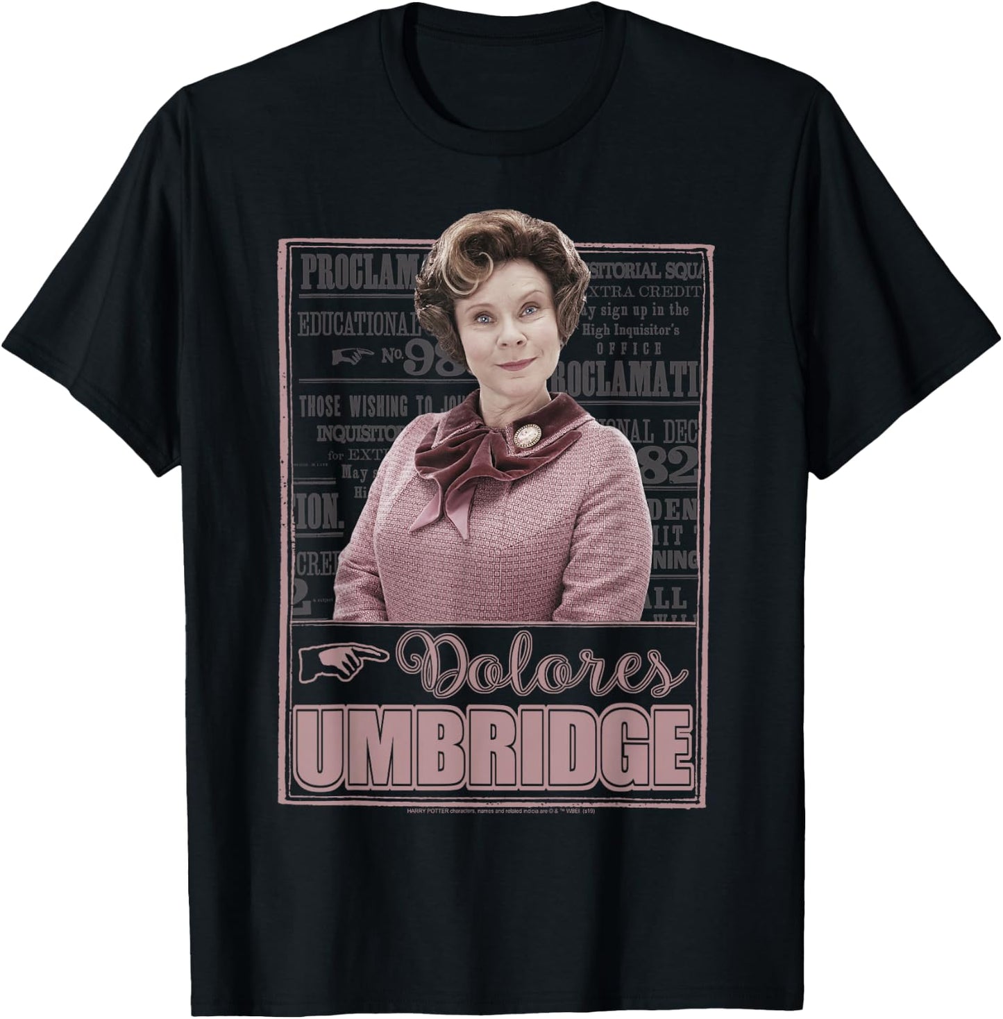 Harry Potter Dolores Umbridge Proclamation Portrait T-Shirt - T-Shirt | Black