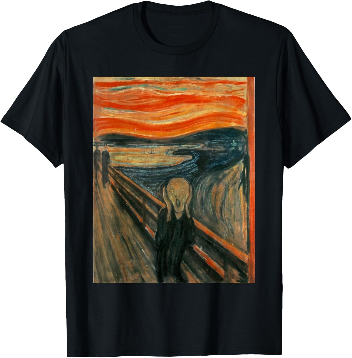 The Scream of Edvard Expressionism Munch Art T-Shirt - T-Shirt | Black