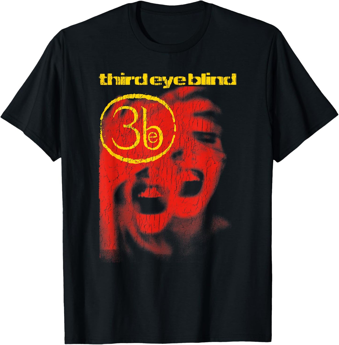 Third Eye Blind Self-Titled Vintage Crackle T-Shirt - T-Shirt | Black