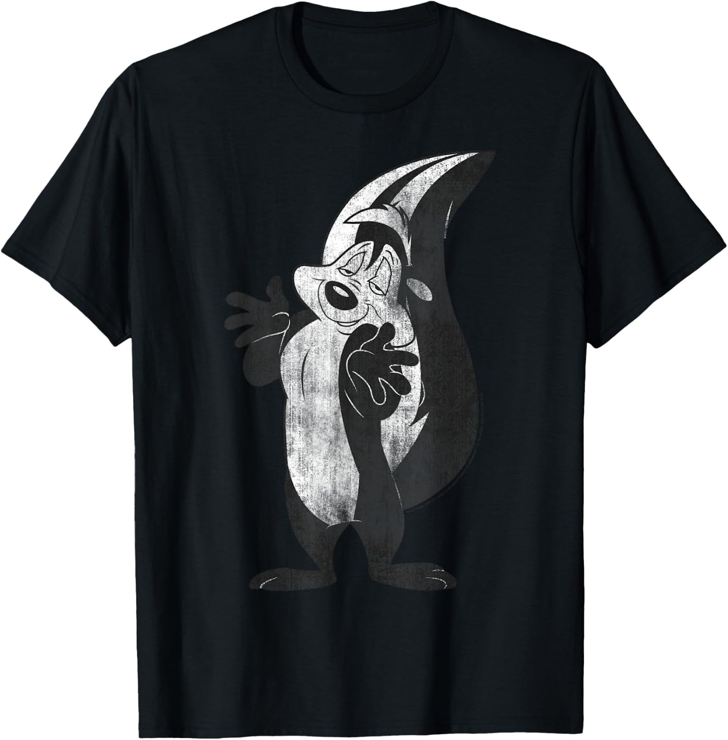 Looney Tunes Pepe Le Pew Retro Portrait T-Shirt - T-Shirt | Black