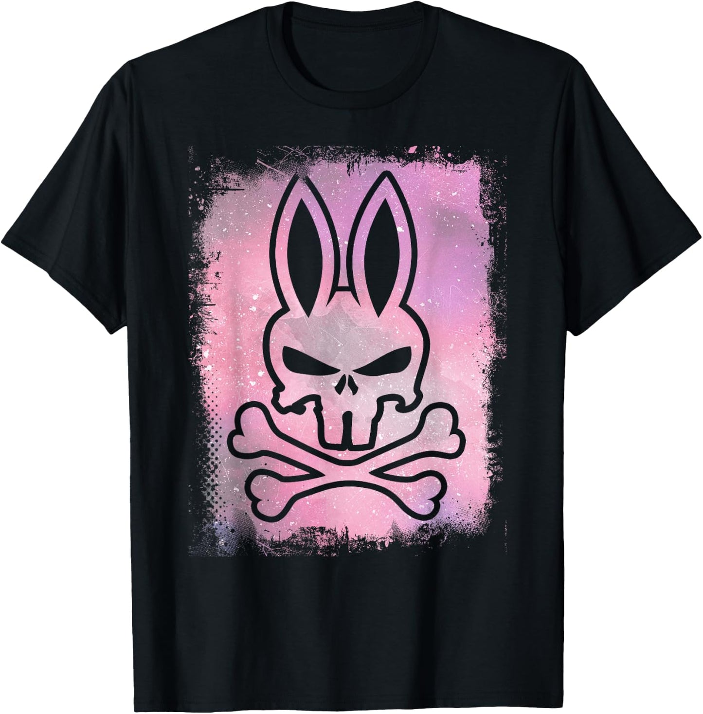 Rabbit Skull I Hare Skull Bones Design T-Shirt - T-Shirt | Black