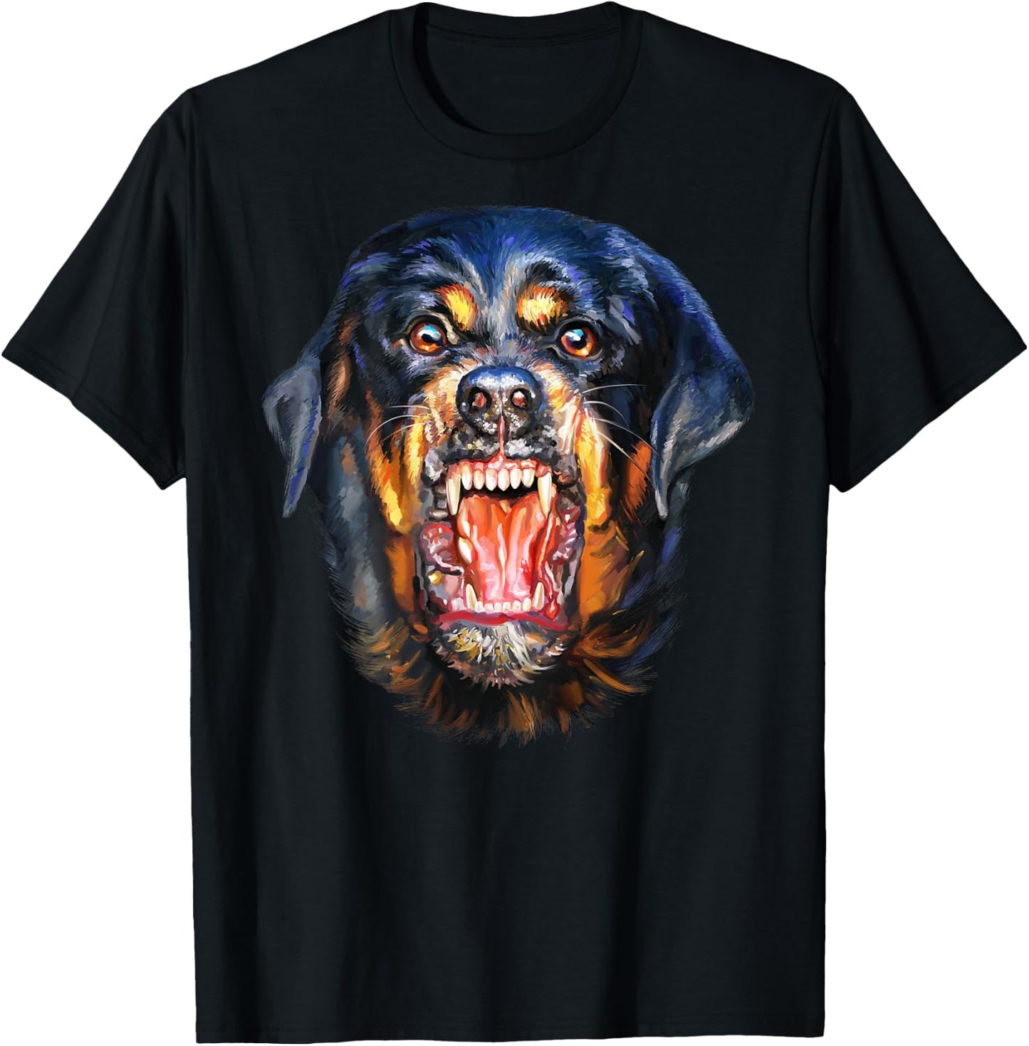 Ferocious Rottweiler Dog T-Shirt - T-Shirt | Black