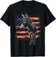 Donkey Patriotic 4th Of July USA American Flag Women Men T-Shirt - T-Shirt | Black