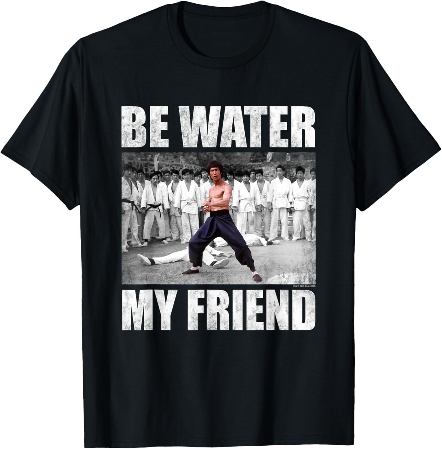 Bruce Lee Be Water My Friend Enter The Dragon Scene T-Shirt - T-Shirt | Black