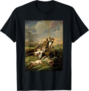 John Singleton Copley's Watson and the Shark T-Shirt - T-Shirt | Black