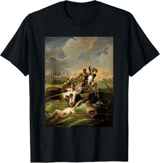 John Singleton Copley's Watson and the Shark T-Shirt - T-Shirt | Black