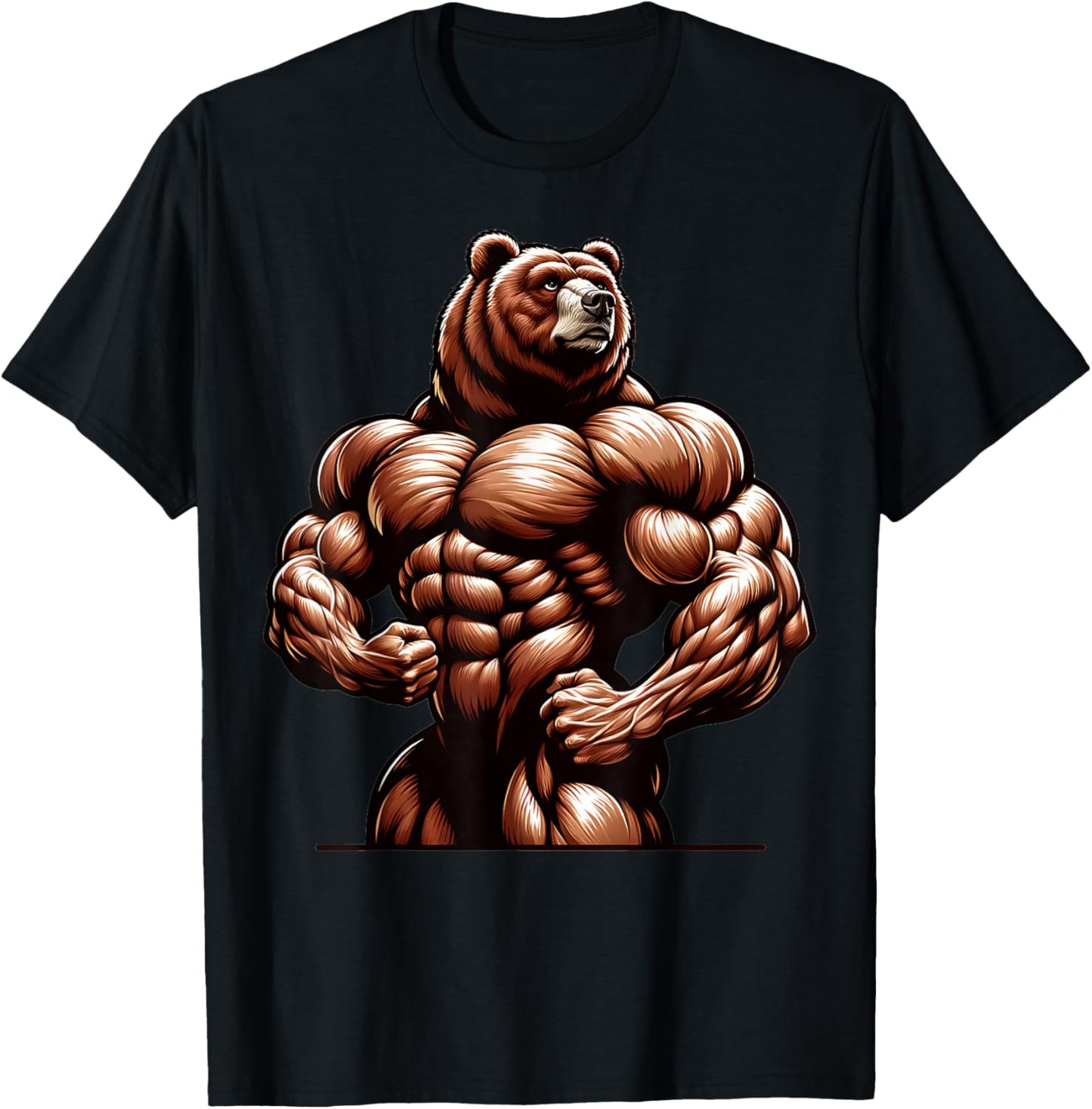 Bears Strength Dumbbell Bodybuilder Training Bodybuilding T-Shirt - T-Shirt | Black