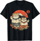 Japanese Sumo Cats Men Women Kids T-Shirt - T-Shirt | Black
