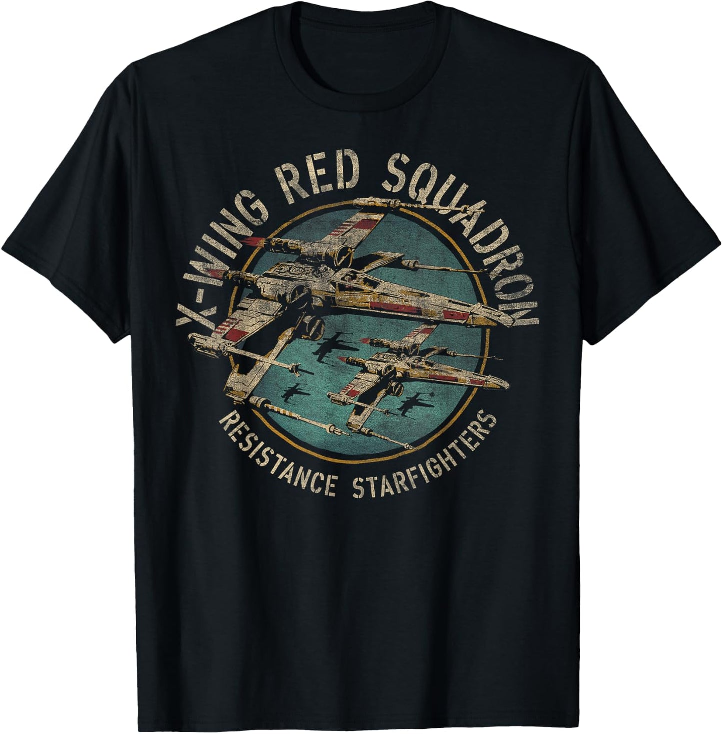 Star Wars X-Wing Squadron Faded Portrait T-Shirt - T-Shirt | Black