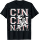 Retro Cincinnati American Flag Distressed Baseball Fans Kids Men T-Shirt - T-Shirt | Black