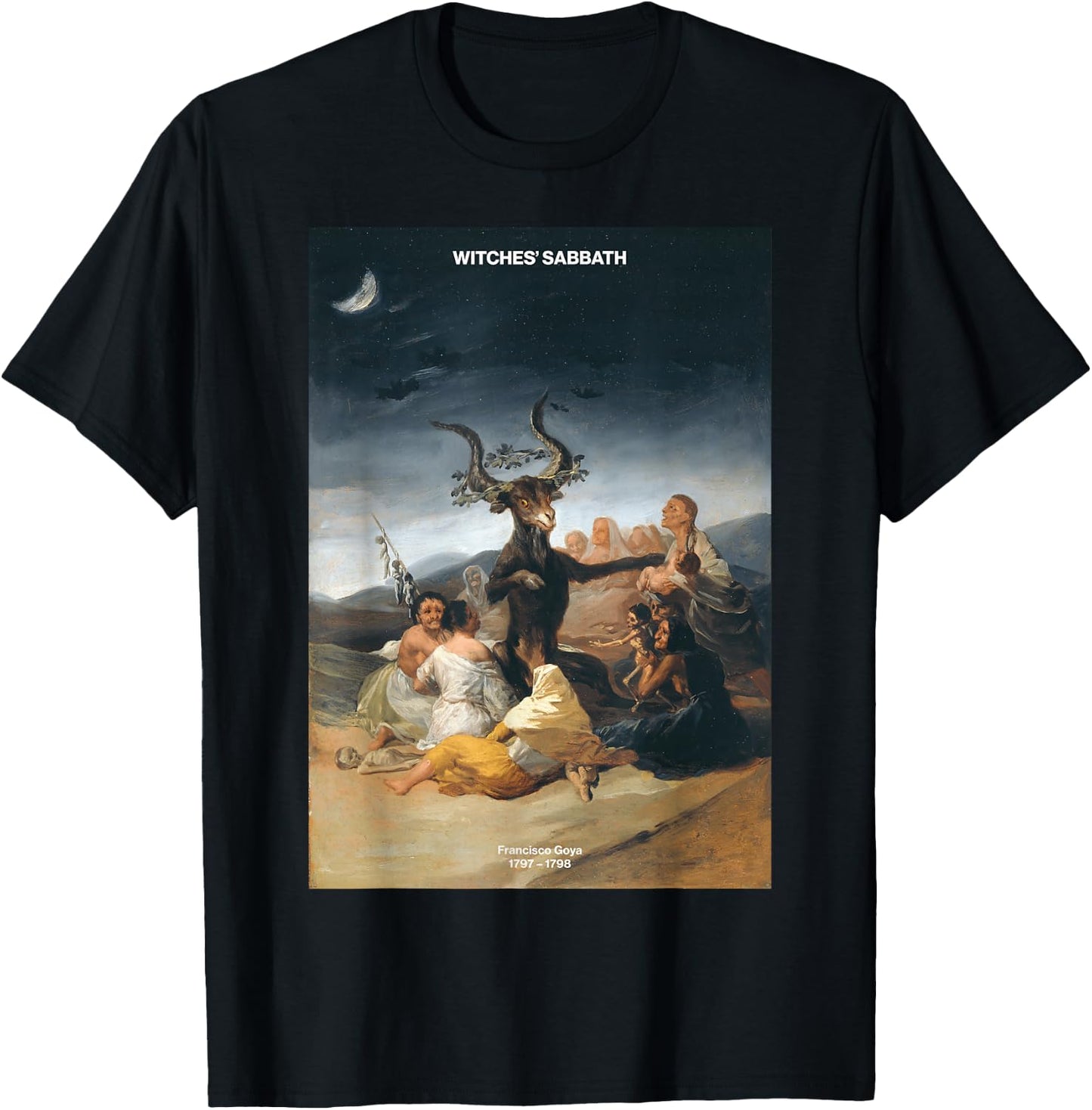 Fine Arts Bottega Witches h Sabbath – Francisco Goya Black Small T-Shirt - T-Shirt | Black