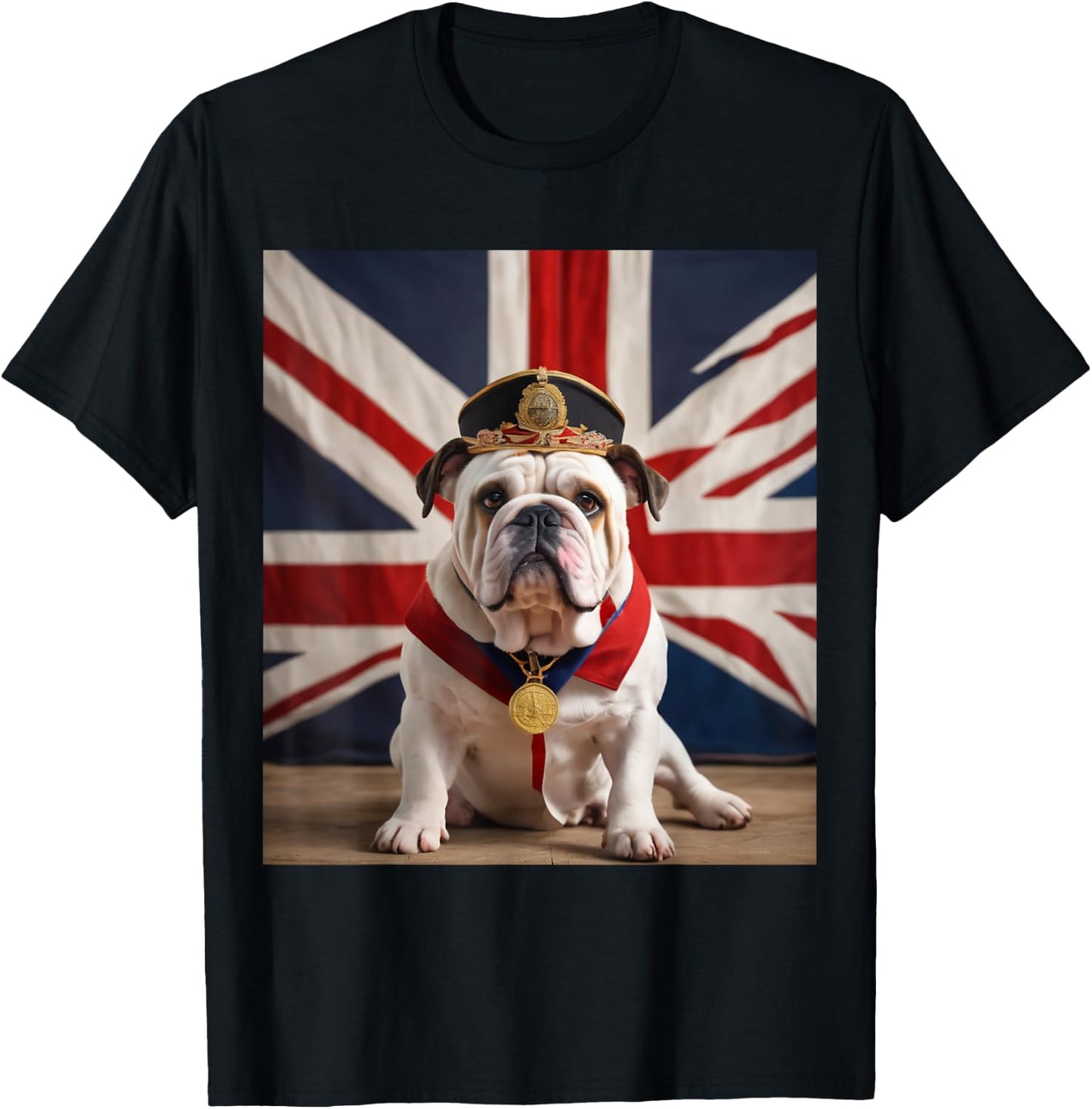 British Bulldog Patriotic Union Jack Men T-Shirt - T-Shirt | Black