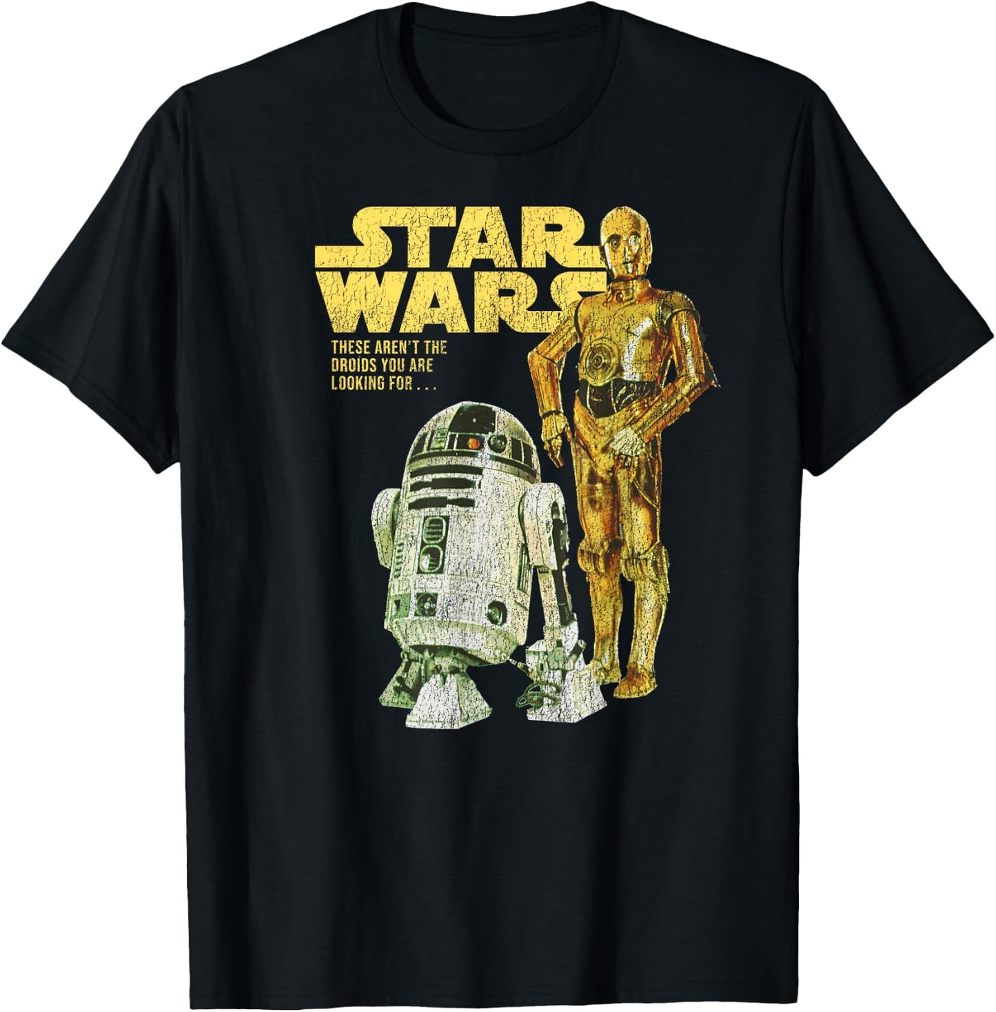 Star Wars R2-D2 & C-3PO Logo Portrait T-Shirt - T-Shirt | Black