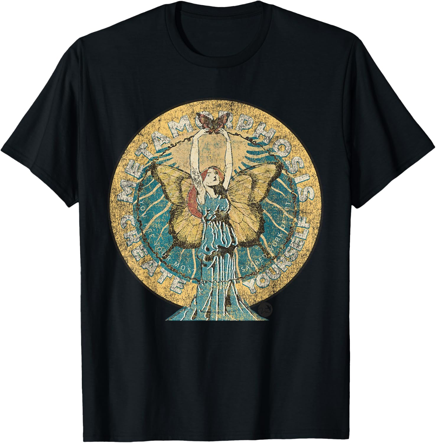 Metamorphosis - Butterfly - Create Yourself - Inspirational T-Shirt - T-Shirt | Black