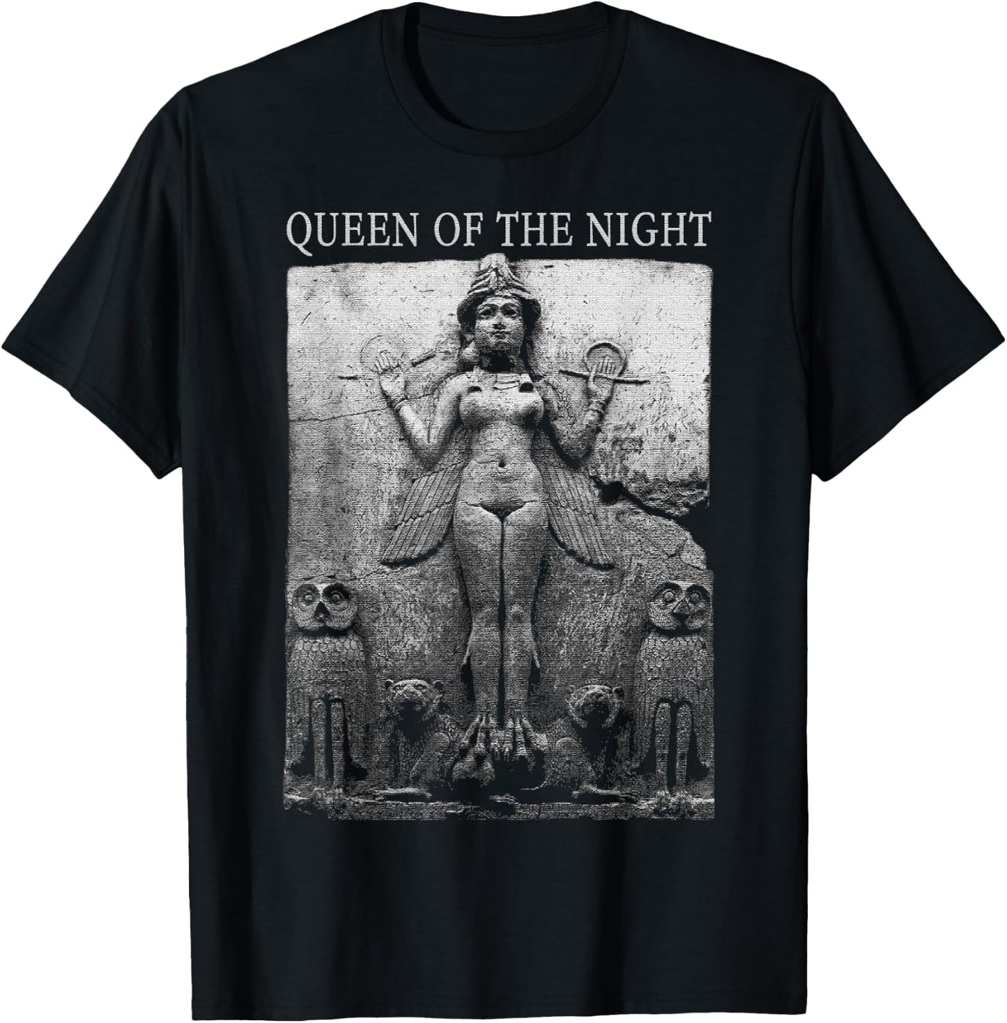 Lilith Inanna Queen of the Night Ishtar Ereshkigal Sumerian T-Shirt - T-Shirt | Black