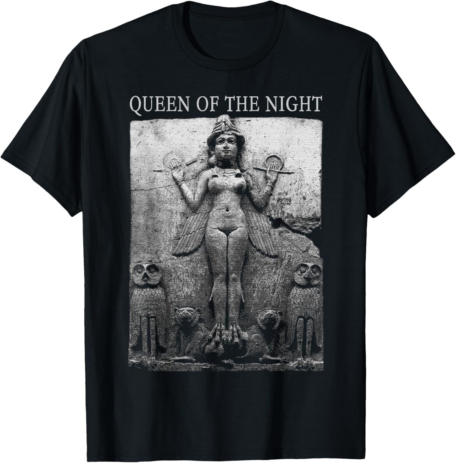Lilith Inanna Queen of the Night Ishtar Ereshkigal Sumerian T-Shirt - T-Shirt | Black