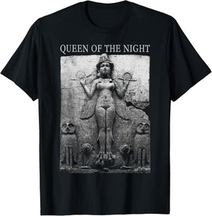 Lilith Inanna Queen of the Night Ishtar Ereshkigal Sumerian T-Shirt - T-Shirt | Black