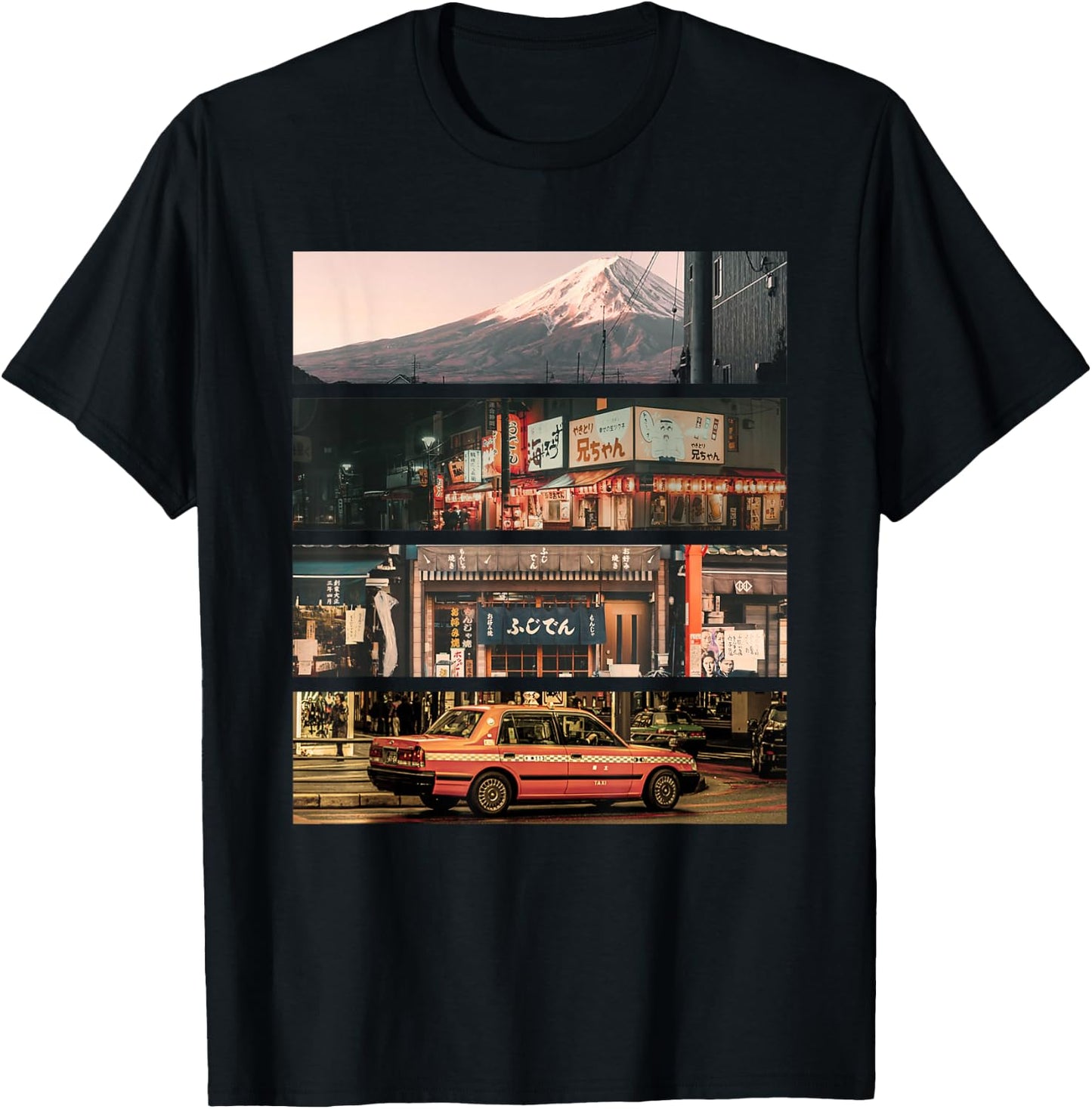 Aesthetic Style Vaporwave Japan 80s 90s Tokyo Osaka T-Shirt - T-Shirt | Black