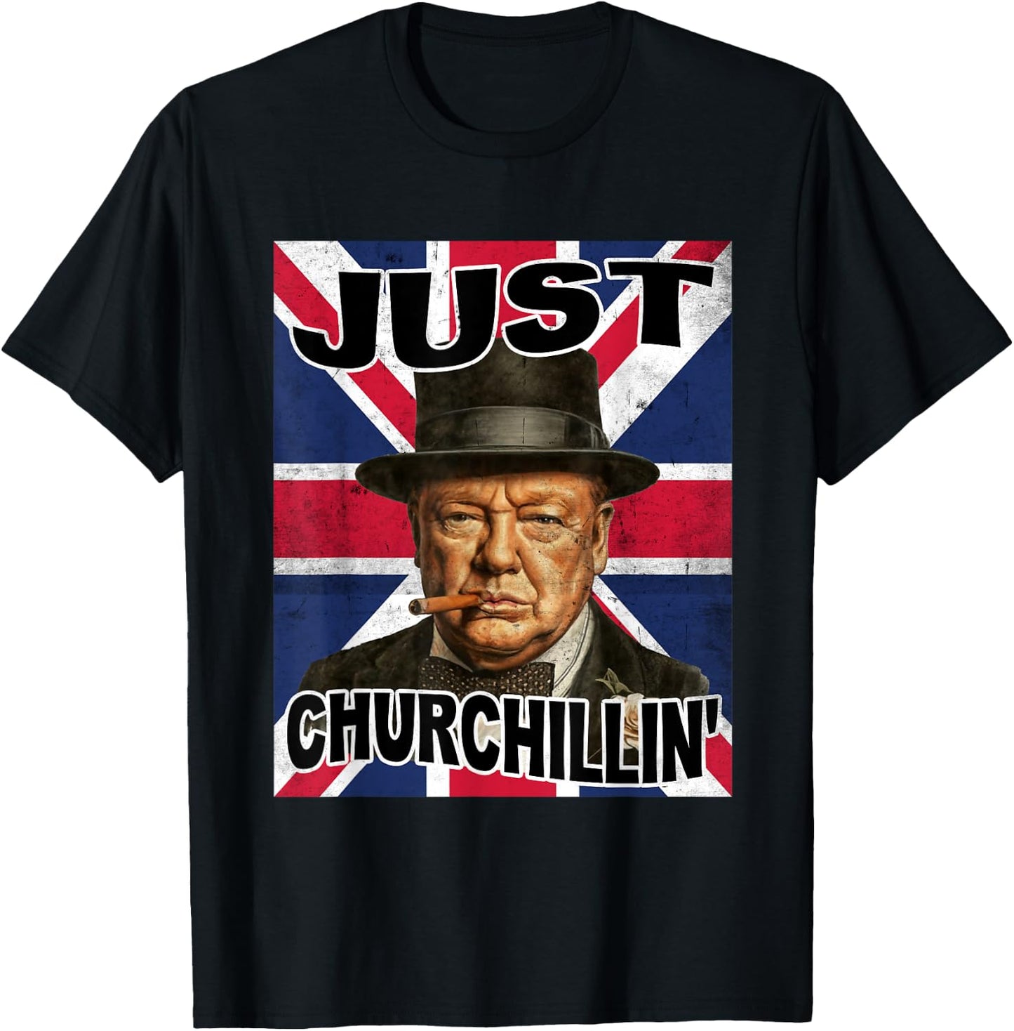 Retro Winston Churchill Shirt Costume For Kids Boys Men T-Shirt - T-Shirt | Black